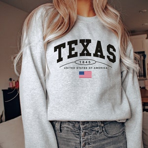 Texas Sweatshirt, Texas Sweatshirt Vintage, Texas Crewneck, Texas Shirt for Women, Texas Gifts for Women, Texas Souvenir image 3