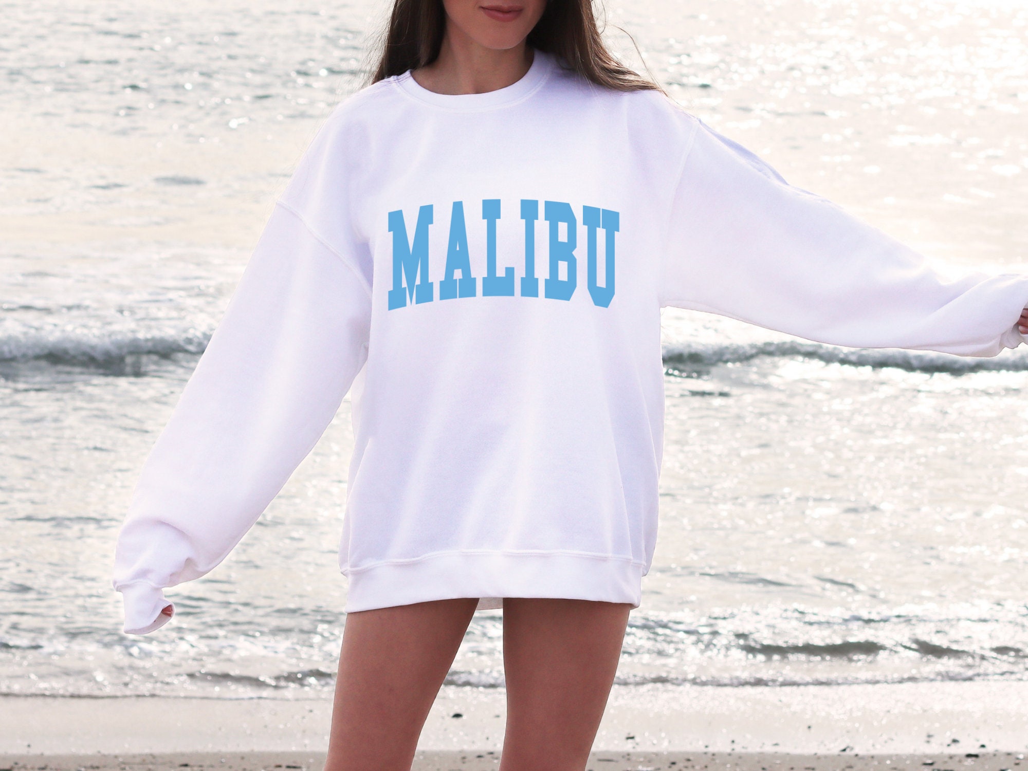 White malibu sweatshirt sale