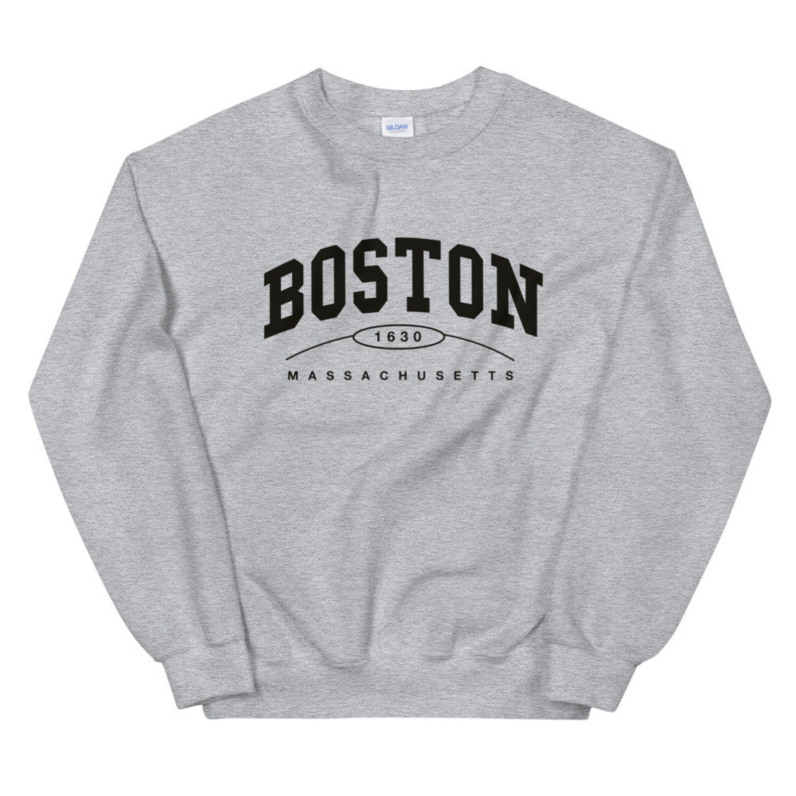 Boston Sweatshirt Boston Varsity Crewneck Boston Sweatshirt - Etsy