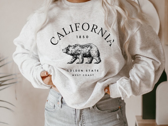 California Bear Sweatshirt California Sweatshirt Women - Etsy UK