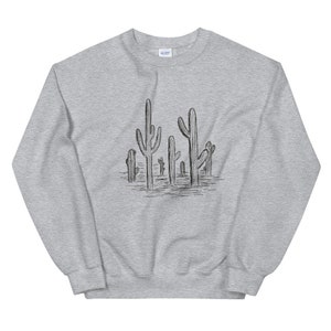 Cactus Sweatshirt, Cactus Crewneck, Cactus Shirt Women, Cactus Sweater, Cactus Gifts for Women image 2