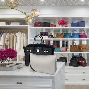 Relleno de almohada para bolso Bag-a-Vie que se adapta a la faja Birkin 35 para guardarlo en el armario. Calidad patentada que absorbe la humedad. TELA EN ESPIGA