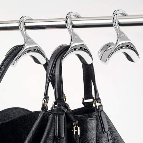  Luxury Purse Hanger Organizer for Over Door/Closet- Max Purse  Storage, Handbag Holder Rotates 360, Heavy Duty Chrome Holds 50lbs; Purses,  Handbags, Totes, Crossbody, Backpacks, Fanny, Belt Bags : Home & Kitchen