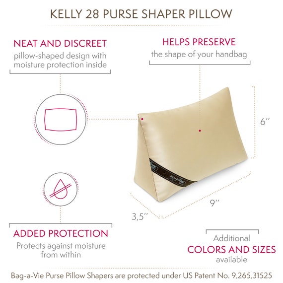 Bag-a-Vie Handbag Shaper Pillow – Luxury Handbag Shaper & Purse Shapers -  [Grande] 14.5” x 11” - Fits Tote Bags