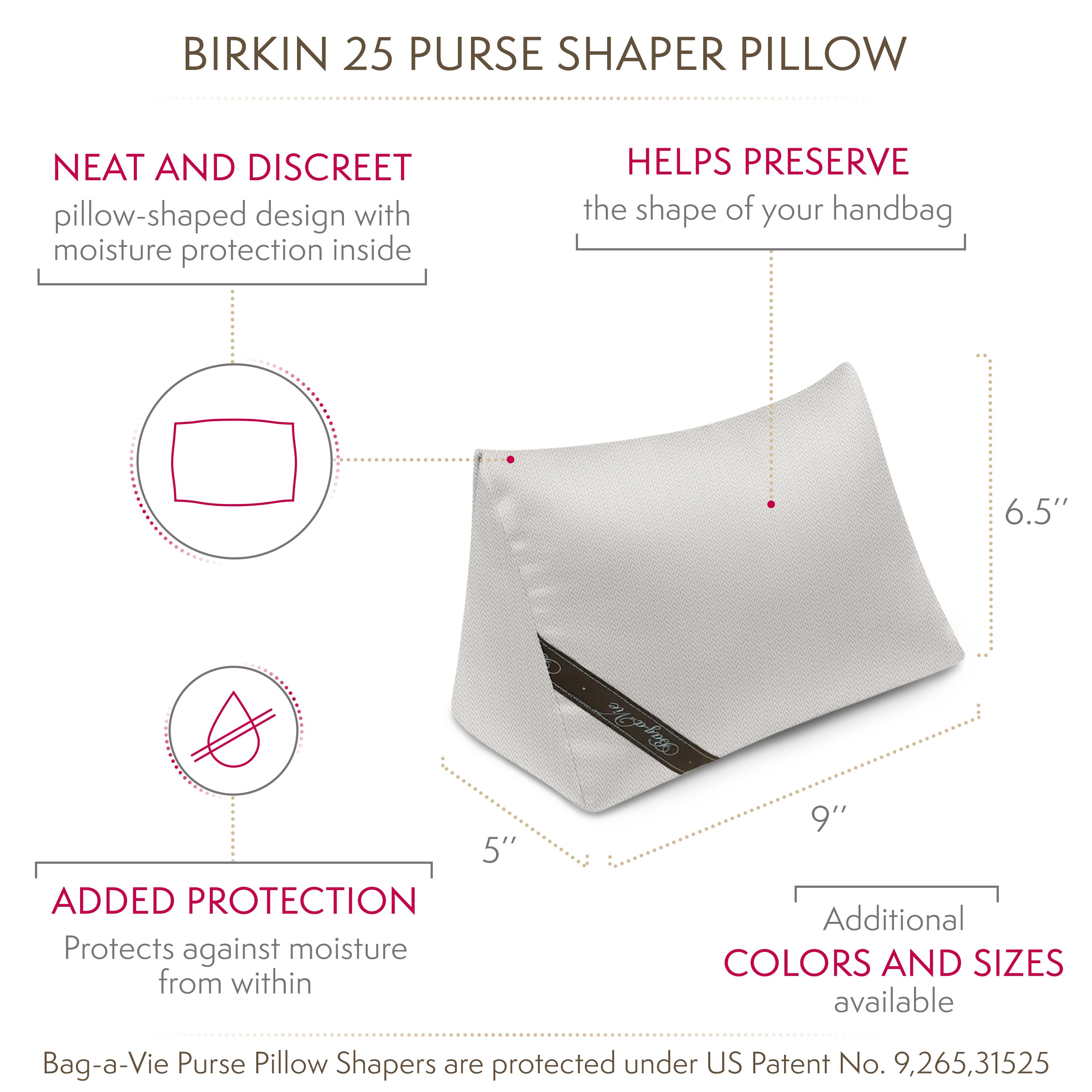Buy Bag-a-vie Purse Pillow Insert Fits Birkin 25 Handbag Shaper