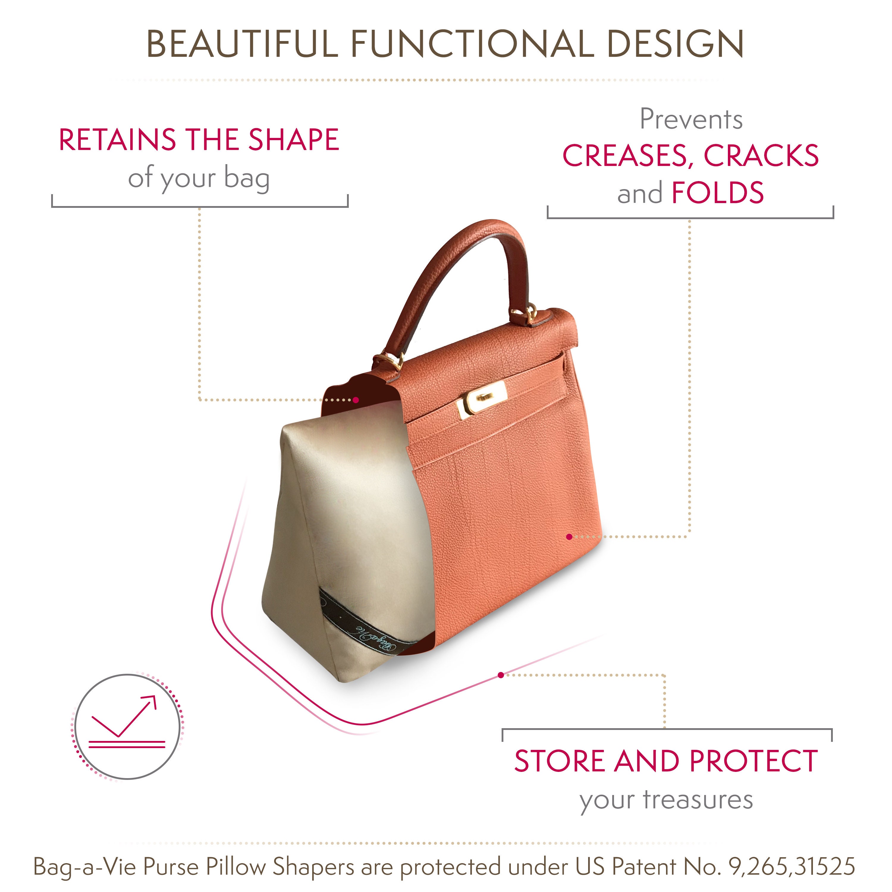 handbag pillow insert