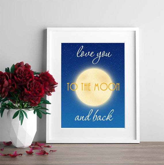 Love You To The Moon /& Back Romantic Greetings Card
