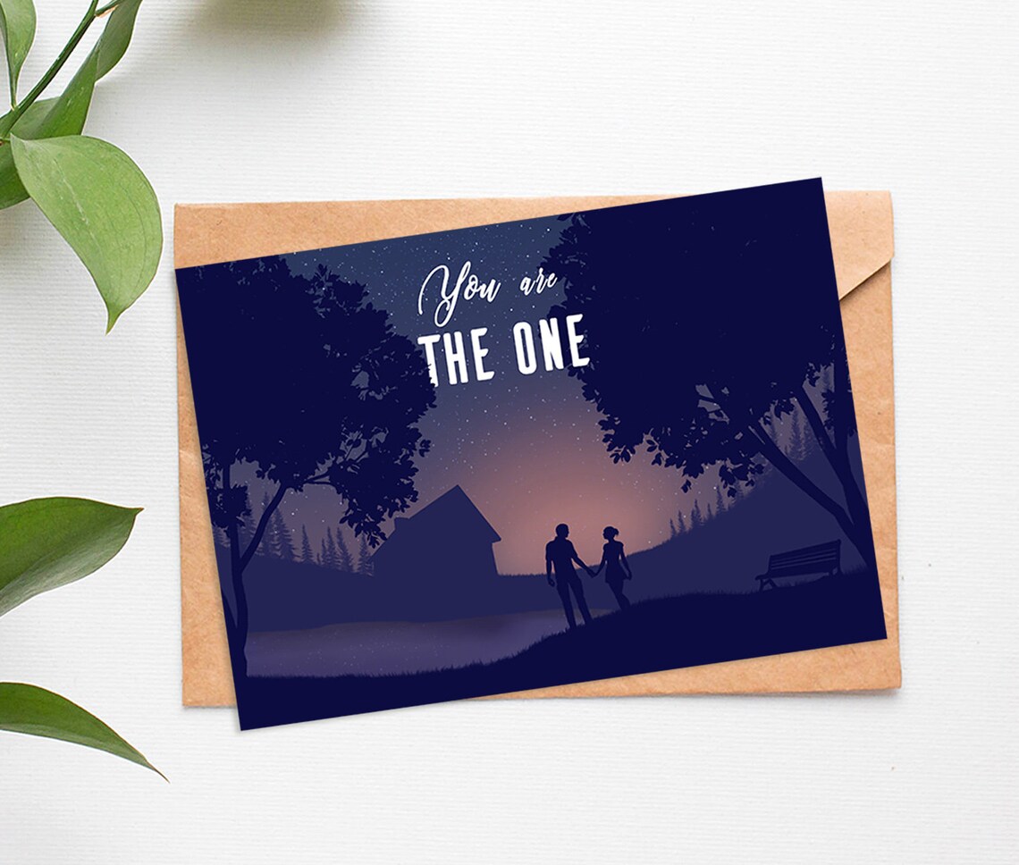 Romantic love card best card for girlfriend boyfriend Love Etsy