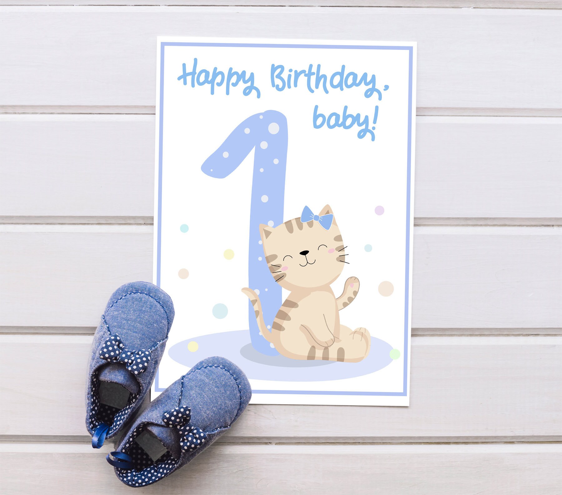 Baby boy first bday 1 year boy card First birthday card for | Etsy