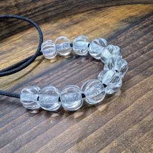 Bead set clear 10 + 1 melon beads Viking Larp Reenactment Birka Gotland Haithabu Vikingbeads fibula necklace