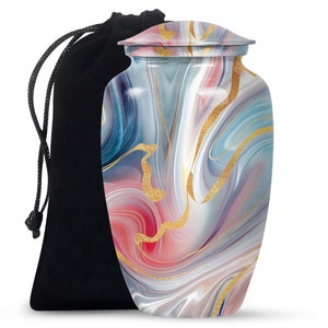 Abstract Swirl Design cremate urn for human ashes, Modern Memorial Urn, Small Keepsake and Large Urn, Personalized Funeral Urn, Human Urn