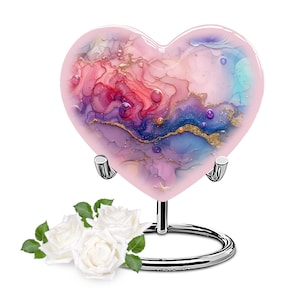 Colorful Swirl Memorial Urn for Adult, Keepsake Urn for Human Ash, Cremation Urn