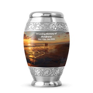 Sunset Beach Urn for Human Ashes, Funeral Urns for Adult, Cremation Urn for Ash, Memorial Urns for Human Ash image 1