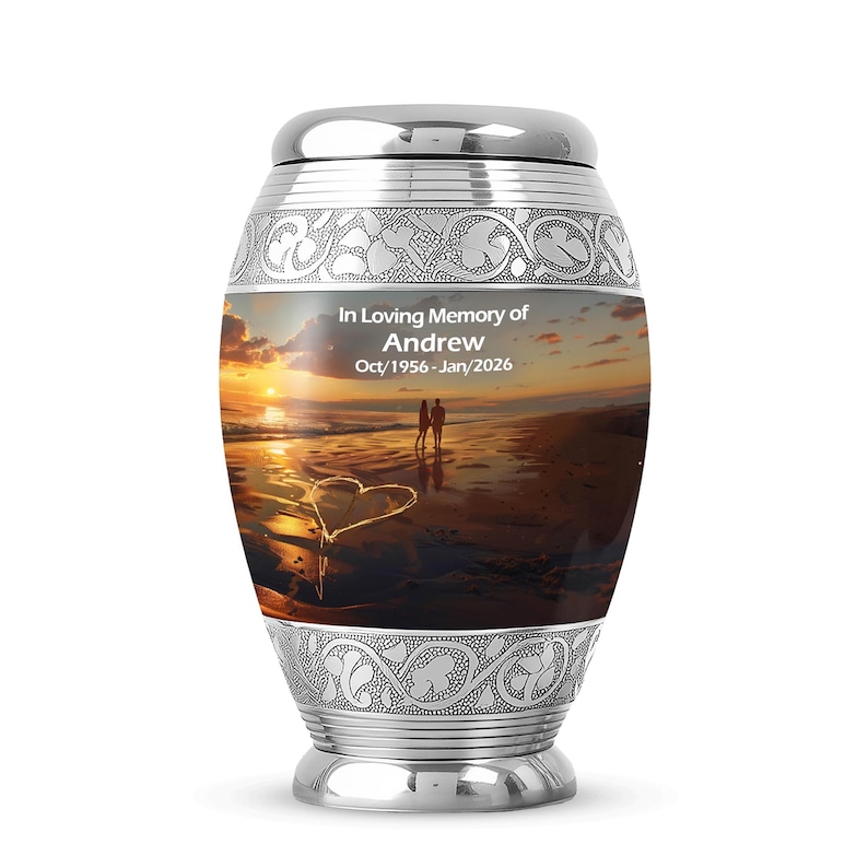 Sunset Beach Urn for Human Ashes, Funeral Urns for Adult, Cremation Urn for Ash, Memorial Urns for Human Ash image 1