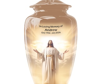 Divine Jesus Urns for Human Ashes, Decorative Urns, Funeral Urn for Adults