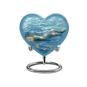 Urnas Blue Ocean para cenizas humanas, urna de cremación para adultos, urna conmemorativa para cenizas imagen 4