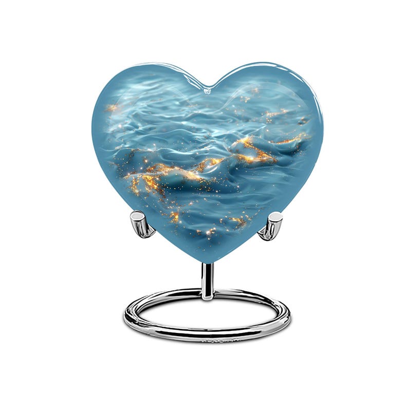 Urnas Blue Ocean para cenizas humanas, urna de cremación para adultos, urna conmemorativa para cenizas imagen 4