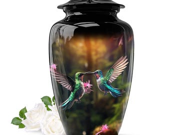 Hummingbird Urn for Ashes, Mini Burial Urn for Human Ashes, Large Urns for Ash, Keepsake Urn for Adults