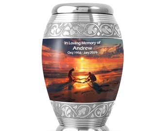 Urna Sunset Beach para cenizas humanas, urnas de cremación, urna conmemorativa para adultos, urnas funerarias para cenizas humanas