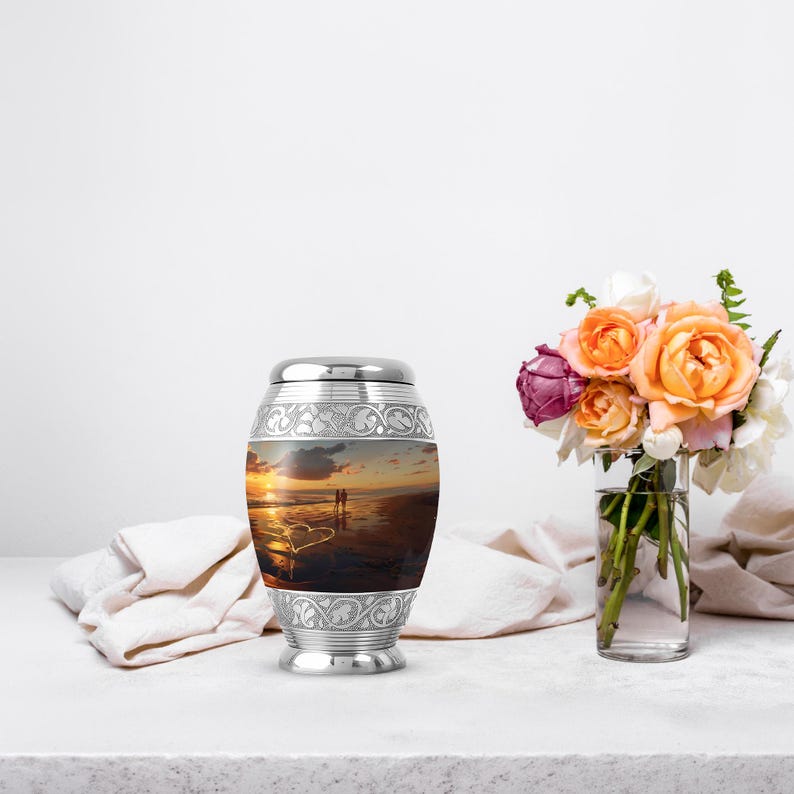 Sunset Beach Urn for Human Ashes, Funeral Urns for Adult, Cremation Urn for Ash, Memorial Urns for Human Ash image 5