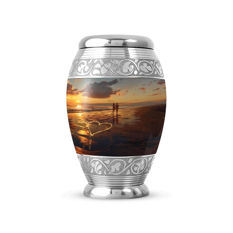 Sunset Beach Urn for Human Ashes, Funeral Urns for Adult, Cremation Urn for Ash, Memorial Urns for Human Ash image 3