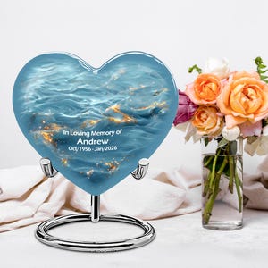 Urnas Blue Ocean para cenizas humanas, urna de cremación para adultos, urna conmemorativa para cenizas imagen 3