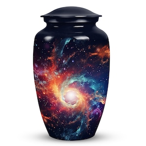 Cremation Urn for Human Ashes - Cosmos Galaxy Design, Space Inspired Memorial Urn, 1-200 Cubic Inch Capacity, Celestial Tribute for Adults