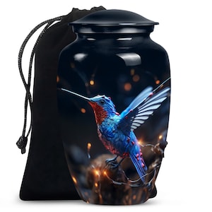 Hummingbird Urn for Human Ashes, Cremate Urn for Ashes, Memorial Urn for Male & Female, Ashes Container, Personalized Urn, Keepsake Urn