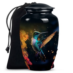 Hummingbird Urn for Human Ashes, Unique Memorial Urn, Large Urn for Human Ashes, Keepsake Urn, Custom Urn, Personalized Urn for Mom & Dad