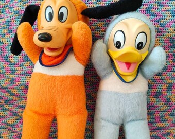 Peluche vintage Pluto Dog e Paperina, 13 pollici