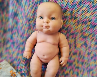 Reborn 13",Neugeborenes Baby,Babypuppe,Rollenspielpuppe,Neugeborenes,Kind Gottes,,Vinyl,vintage,Mini-Silikonbaby,realistisch,mollige Puppe