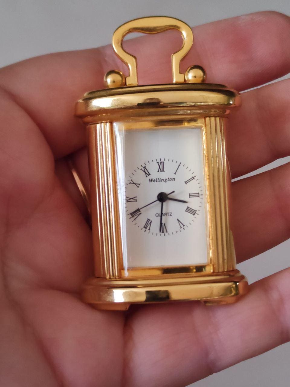 Vintage Clock Miniature Art Deco Brass Watches, Collectible Timepiece ...