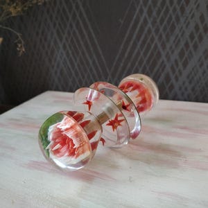 Vintage colored transparent door handle, plexiglass, Soviet era