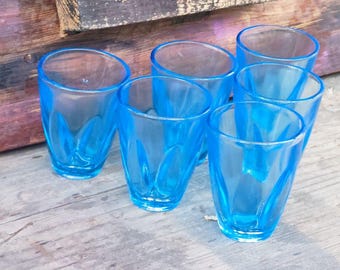 Set van 6 vintage Sovjetborrelglaasjes