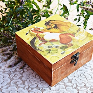 Scatola portagioie regalo Spirit & Rain Horses, scatola porta ricordi, scatola portaoggetti in legno, portagioie, regalo di decorazioni per gioielli Spirit and Rain