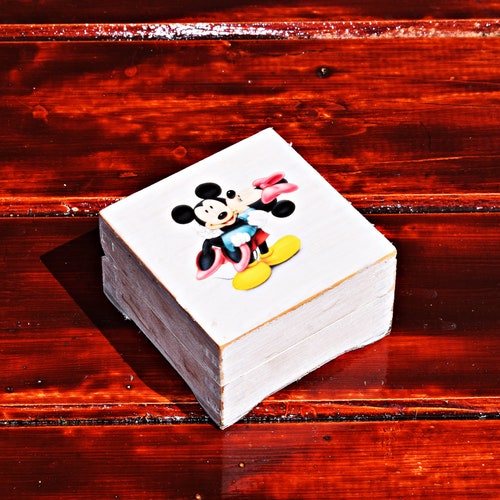 Mickey and Minnnie Mouse Wedding Ring Box Disneyland Jewelry Etsy