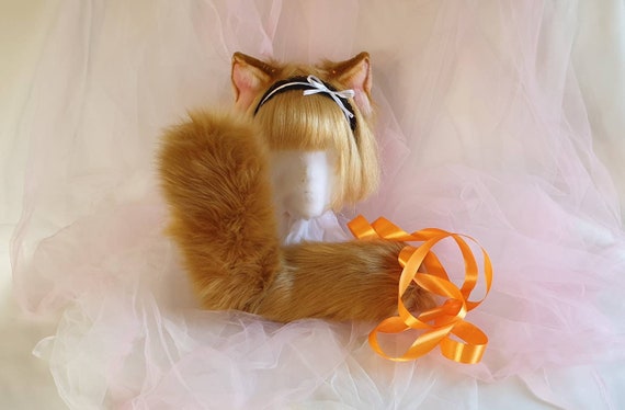 Light Brown Wolf Dingo Coyote Ears With White Luxury Fur Tips Fancy Dress Ears Light Brown Wolf Dingo Coyote Ears With White Luxury Fur Tips Fancy Dress Ears