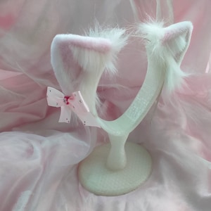 Puppy Ears Curled Tail, Samoyed Shiba inu Pomeranian Curly tail Fluffy tail Floppy Dog Ears Cosplay Folded Ears Headband Faux fur