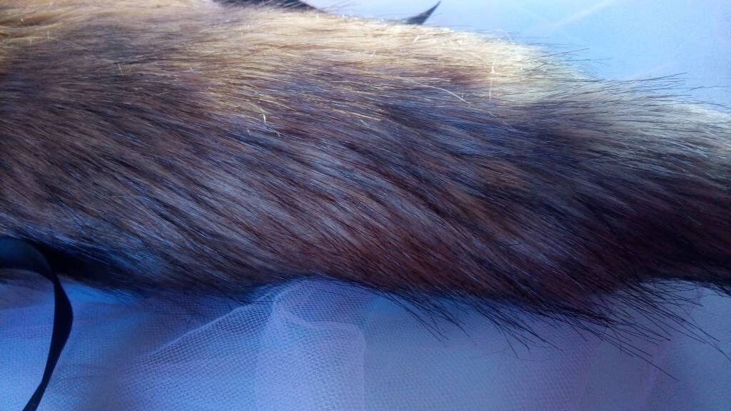Furry Tail Fox Tail Dog Tail Wolf Tail Brown/ginger Tail Etsy