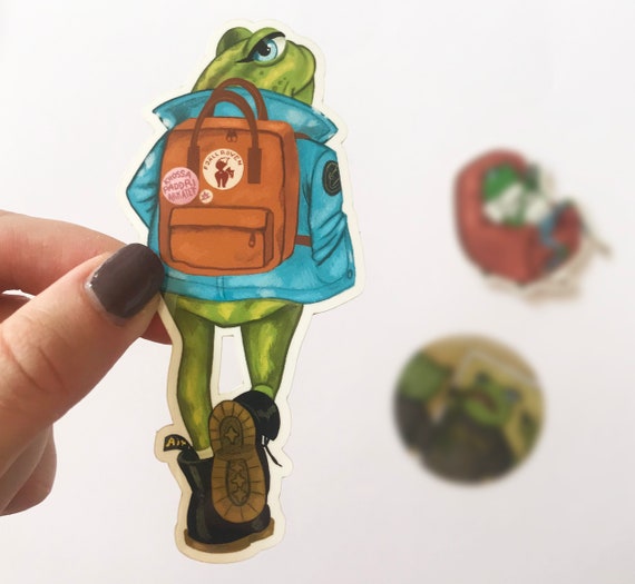 Toad Frog Sticker Laptop Label Kanken Fjallraven Doc Martens Boots Alternative Scratchproof Vinyl Funny Original Character OC Hipster Etsy