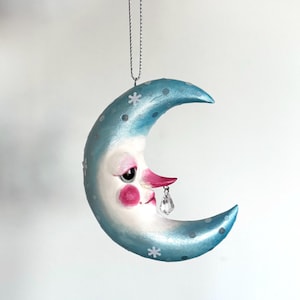 Artisan Snotty Winter Moon Handmade Christmas Decoration Ornament