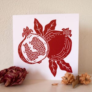 Granatapfel Grußkarte