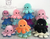 Reversible Octopus Plush, 2021 Mothers Day, Moodie Plush, Stay Away, Safe To Approach soft Octopus-Show your mood without saying a word