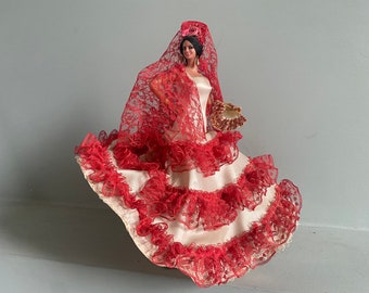 Bambola vintage della ballerina di flamenco Marin Chiclana