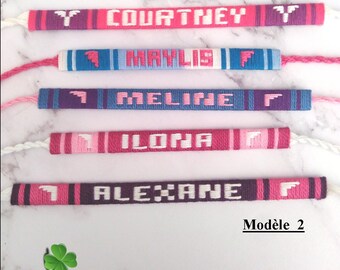 Bracelet personnalisé,bracelet porte chance,bracelet prénom, grossiste bracelet personnalisé ,bracelet coton,porte bonheur,custom bracelet,