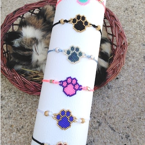 Cat leg bracelet, bracelet cushion, miyuki pearl bracelet, handmade bracelet, sliding bracelet, child bracelet, woman&#39;s bracelet