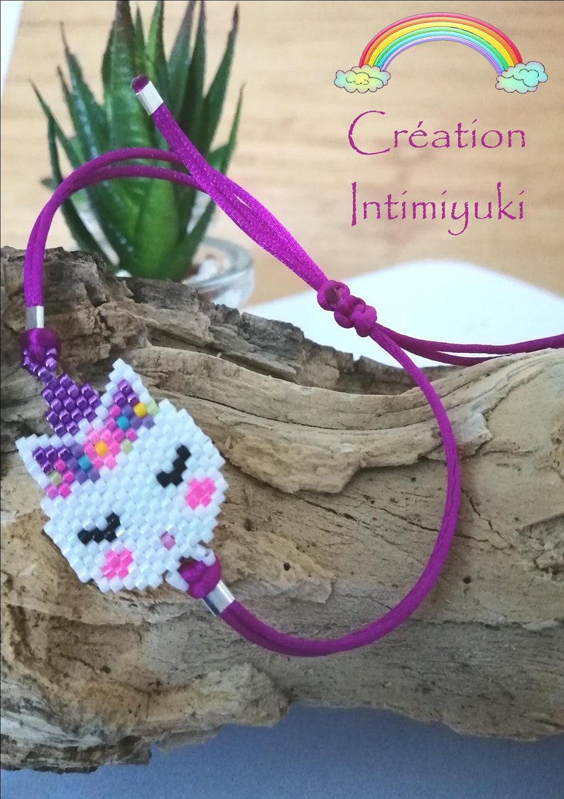 Pulsera De Unicornio Rosa Para Niñas – Regalo De Inicio De Curso Con Tarjeta De ánimo – Tamaño Ajustable 15-20 Cm