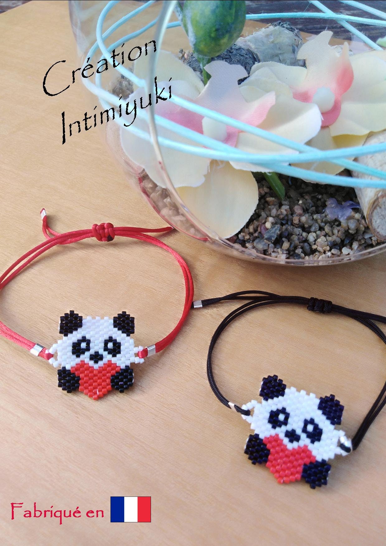 Panda Bracelet Beaded Panda Bracelet Loom Beaded Panda - Etsy Canada | Loom  kralen, Armbandpatronen, Geweven armbanden