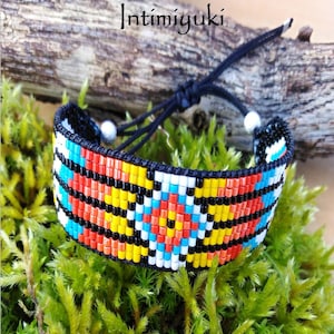 Indianarmband, pärlarmband, handgjort armband, glidande armband, lantligt armband, Indianarmband, handgjort armband