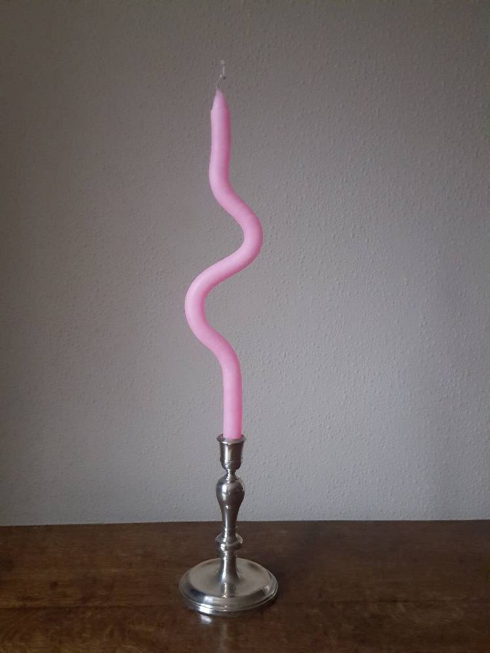 Rustic Grand Bendy Candle in Baby Pink Etsy